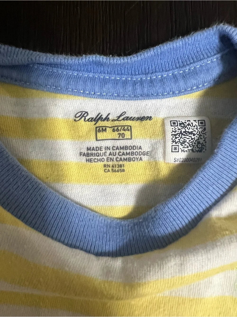 Ralph Lauren Yellow & White Striped Tee